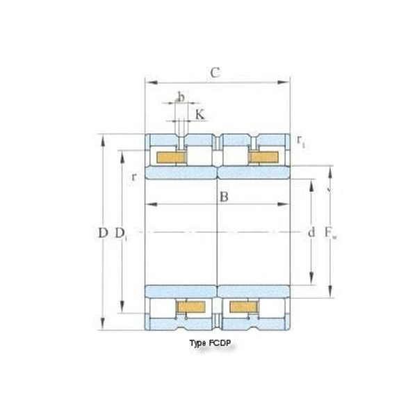 Fouble row cylindrical roller bearing